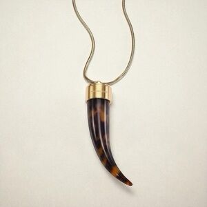 Michael Kors Tortoise Horn Pendant Necklace